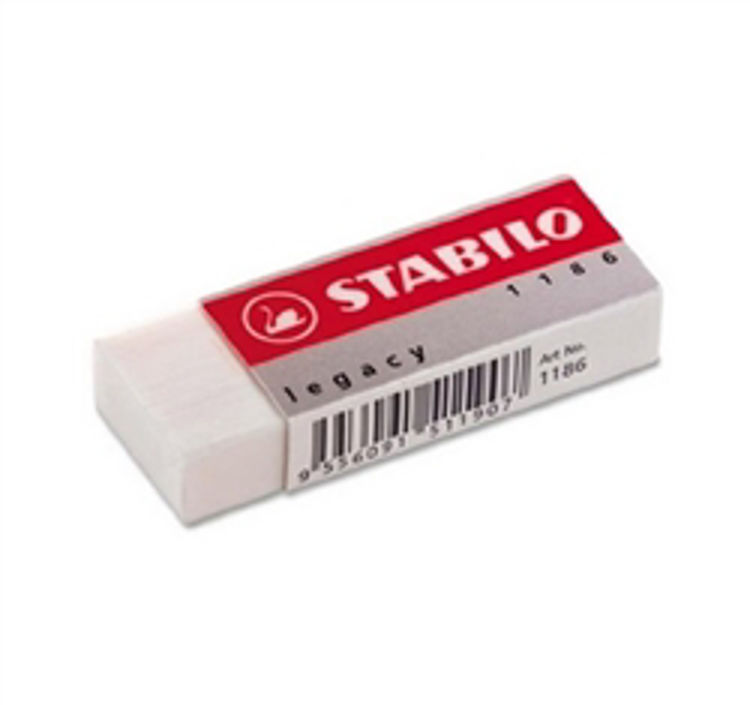Picture of 1907-ERASER STABILO WHITE PLASTIC RUBBER